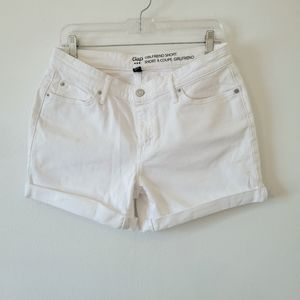 White Gap Girlfriend fit shorts